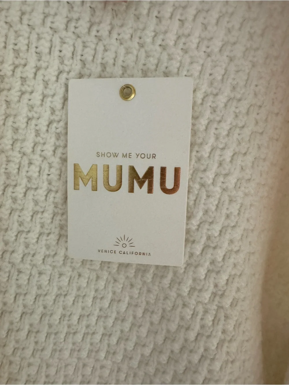 Show Me Your MuMu Pink Brand Tag on Cream Sherpa Fabric Zermatt Zip Up